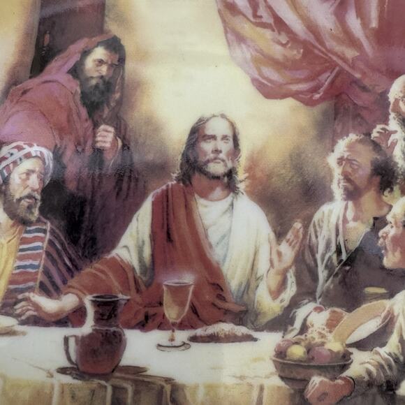 The Vatican Library Collection The Last Supper Oval Plate Religious Collectible - Picture 7 of 11